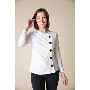 Cotton Buttery Knit Ruched Pullover